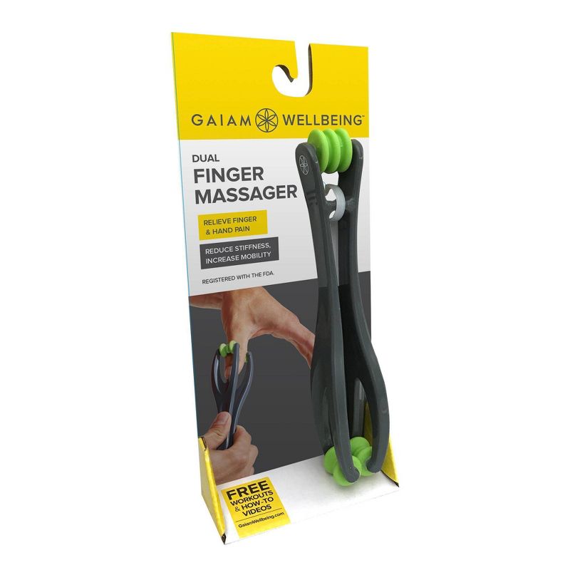 Gaiam Restore Dual Finger Massager - Gray