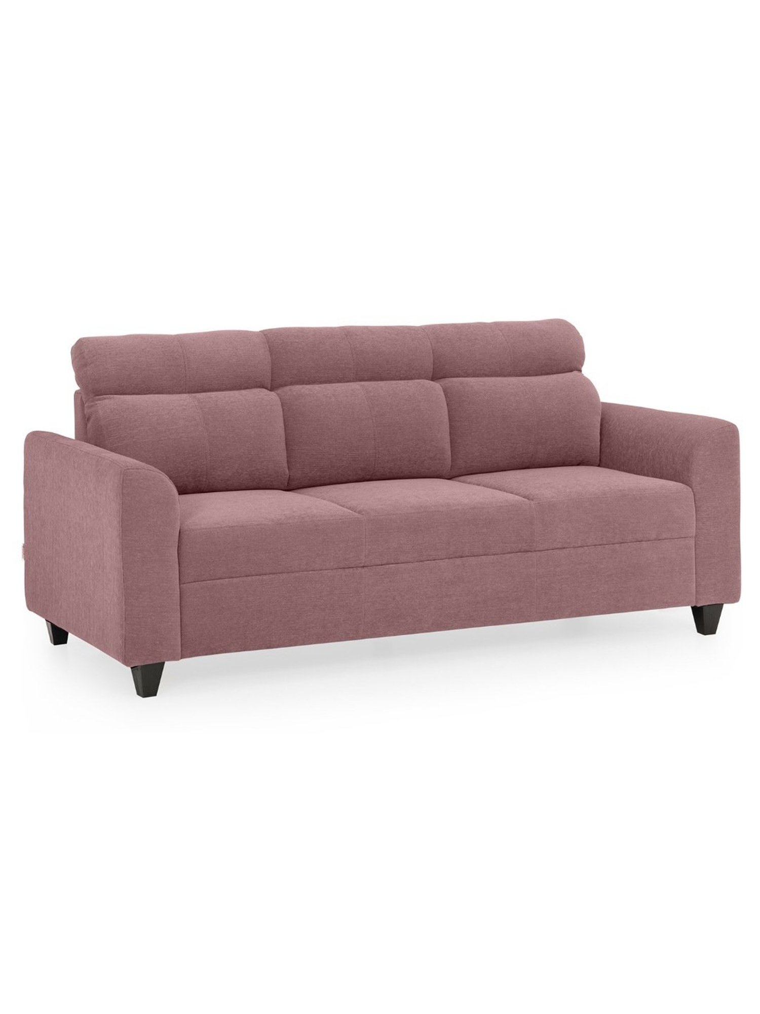 Duroflex Zivo Plus Pink Solid Wood 3 Seater Sofa Set