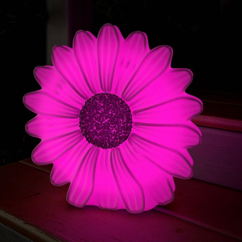 Cosco 12" Resin Outdoor Chrysanthemum Light Sculpture