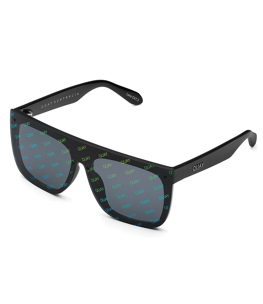 Quay Australia Jaded Shield Square Sunglasses