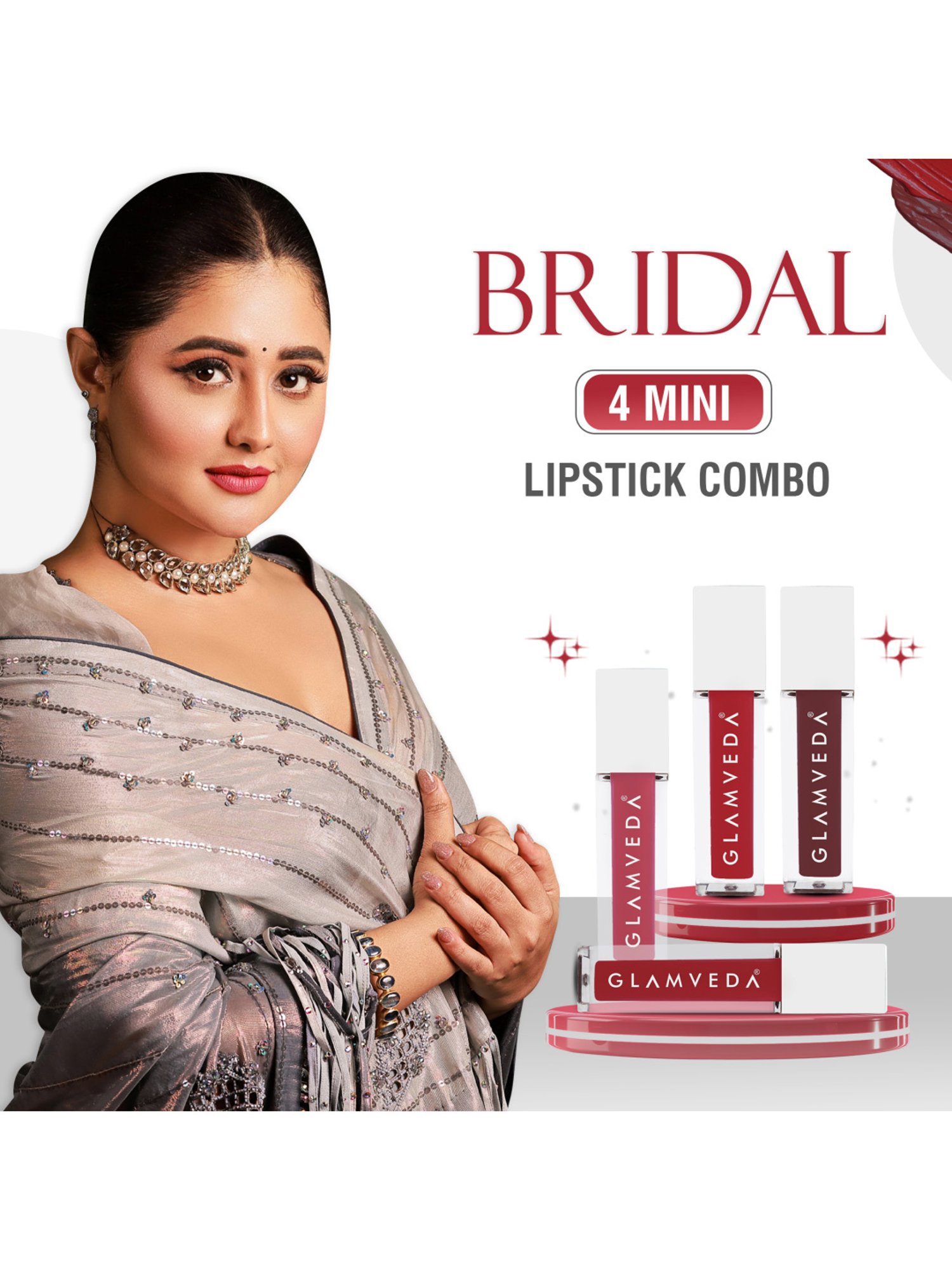 Glamveda Always On Matte Mini Liquid Lipstick Bridal Combo