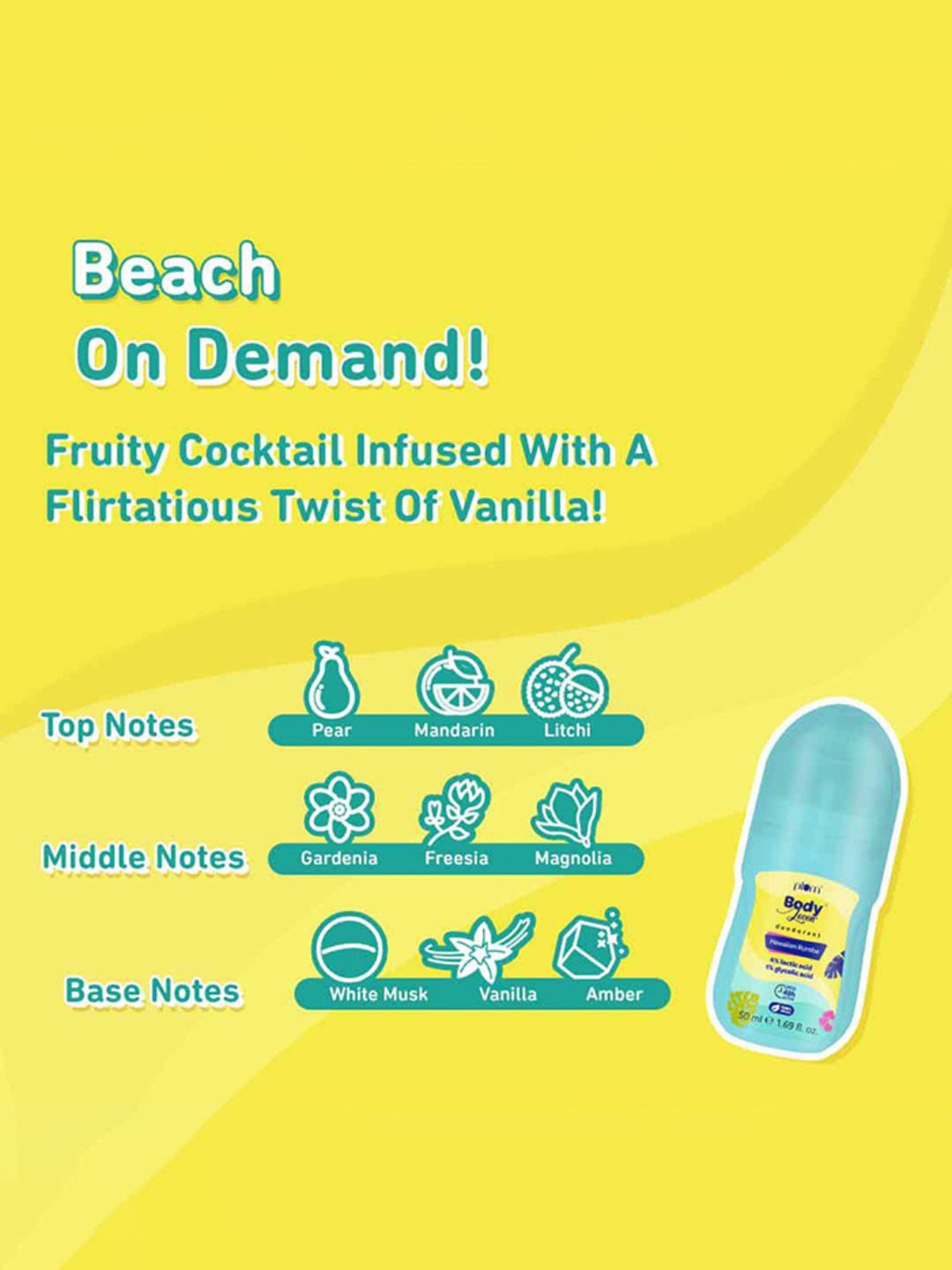 Plum BodyLovin' Hawaiian Rumba Deodorant Roll On - 50 ml