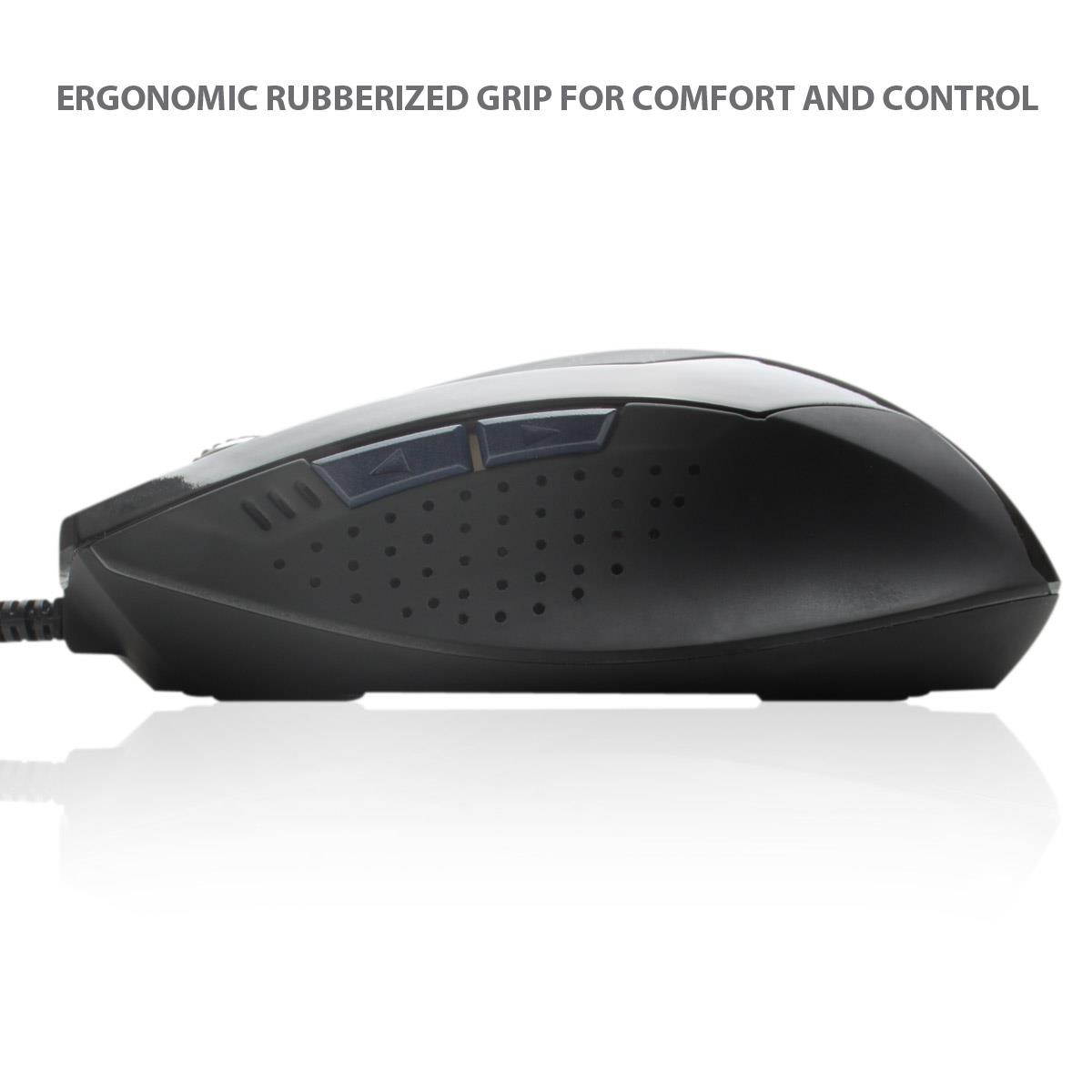 ENHANCE GX-M1 Gaming Mouse with 3500 dpi, Optical Sensor and Color-Changing LED Lights