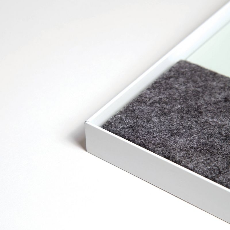 U Brands 24"x18" 3-in-1 Framed Glass Monthly Calendar Board with Felt Strip