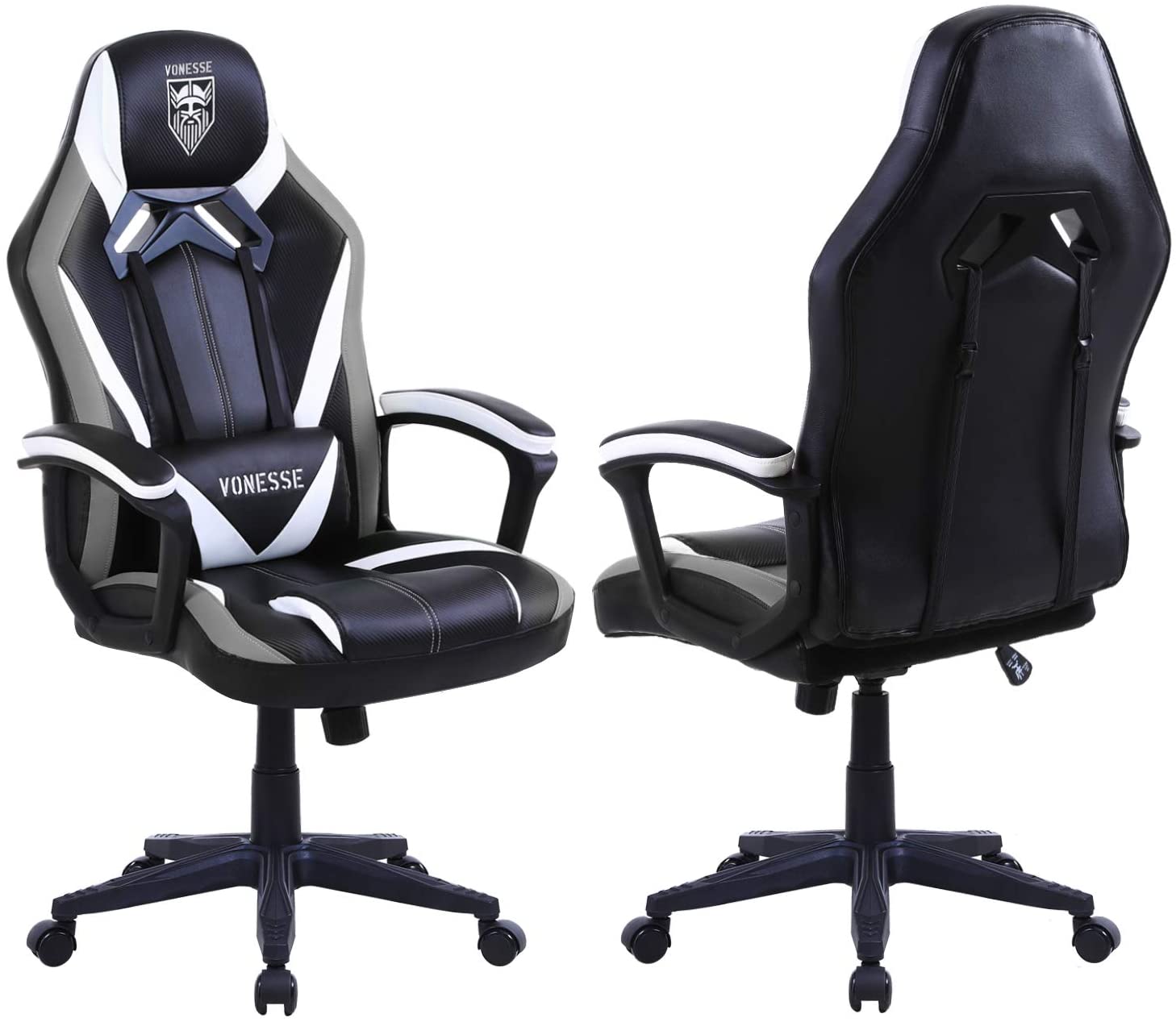 Vonesse Green Gaming Chair, Gaming Desk Chair for Teens, Computer Chair with Massage, High Back Home Office Desk Chairs, Big and Tall Gamer Chair, Computer Desk Chair, Game Chair for Kids (Green)