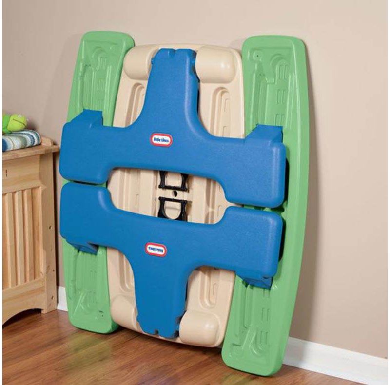 Little Tikes Easy Store Picnic Table with Umbrella - Green and Blue| 629952M