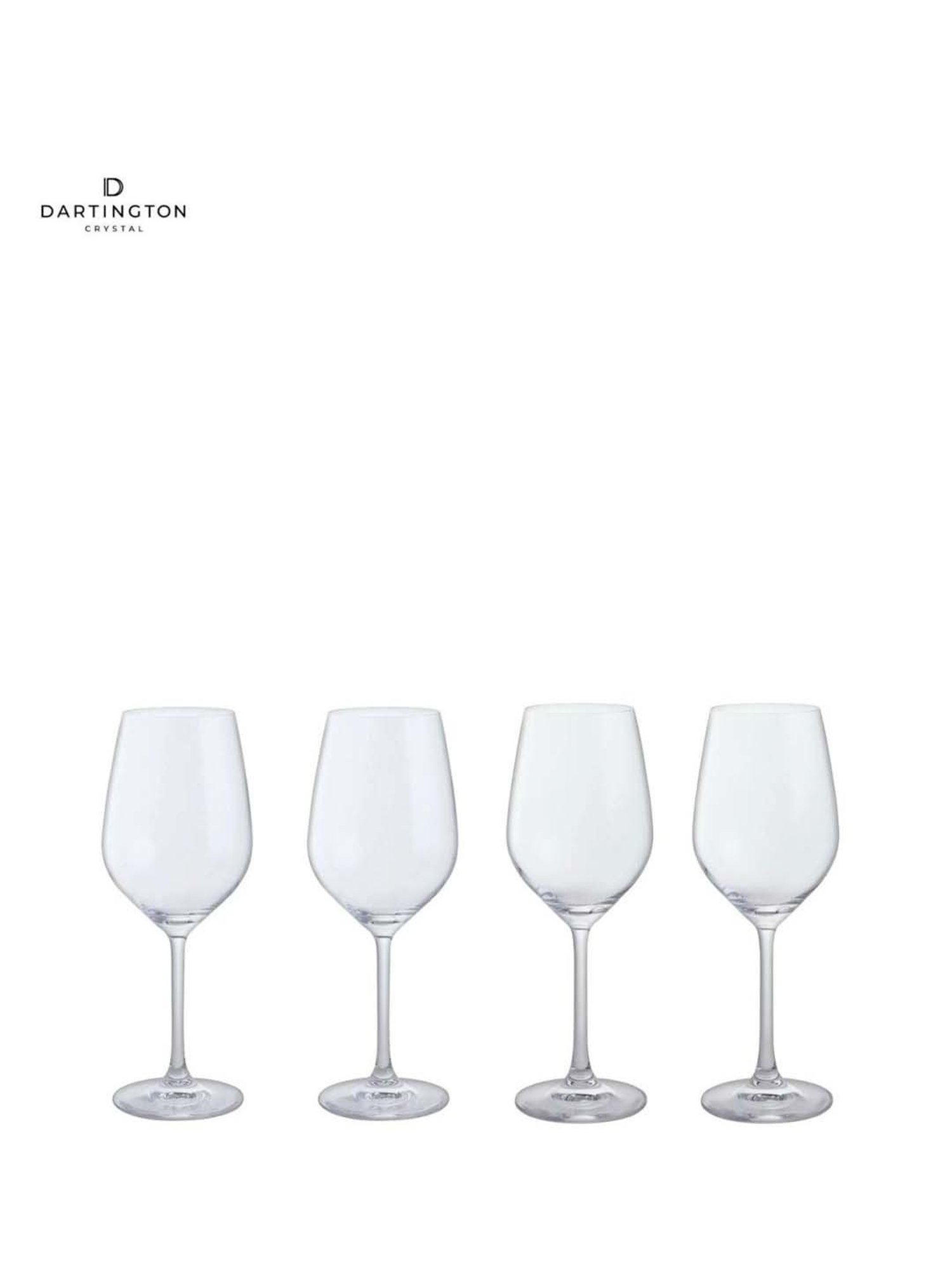 Dartington 4-Piece Transparent Medium Red & White Wine Glass Set