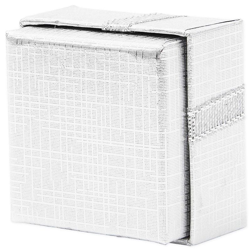 Juvale 12 Pack Jewelry Gift Boxes Set with Bowsknots for Rings, Pendants, Earrings - Ideal for Anniversaries, Weddings, Birthdays, Silver