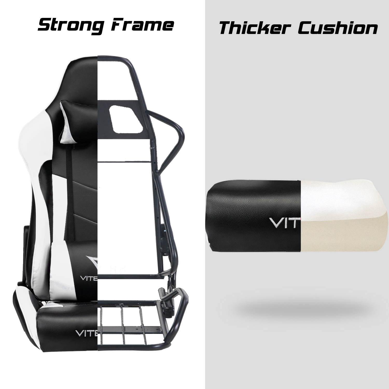 Vitesse Gaming Office Chair with Carbon Fiber Design, High Back Racing Style Seat, Swivel, Lumbar Support and Headrest(Red)