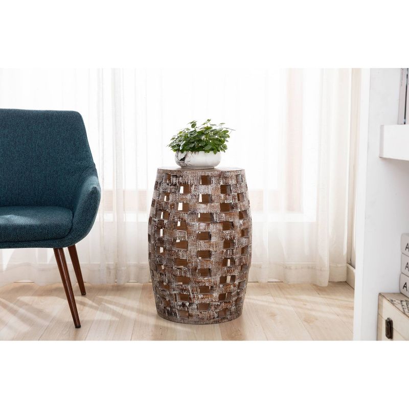 26" Hampton Side Table Weathered Walnut - Boraam