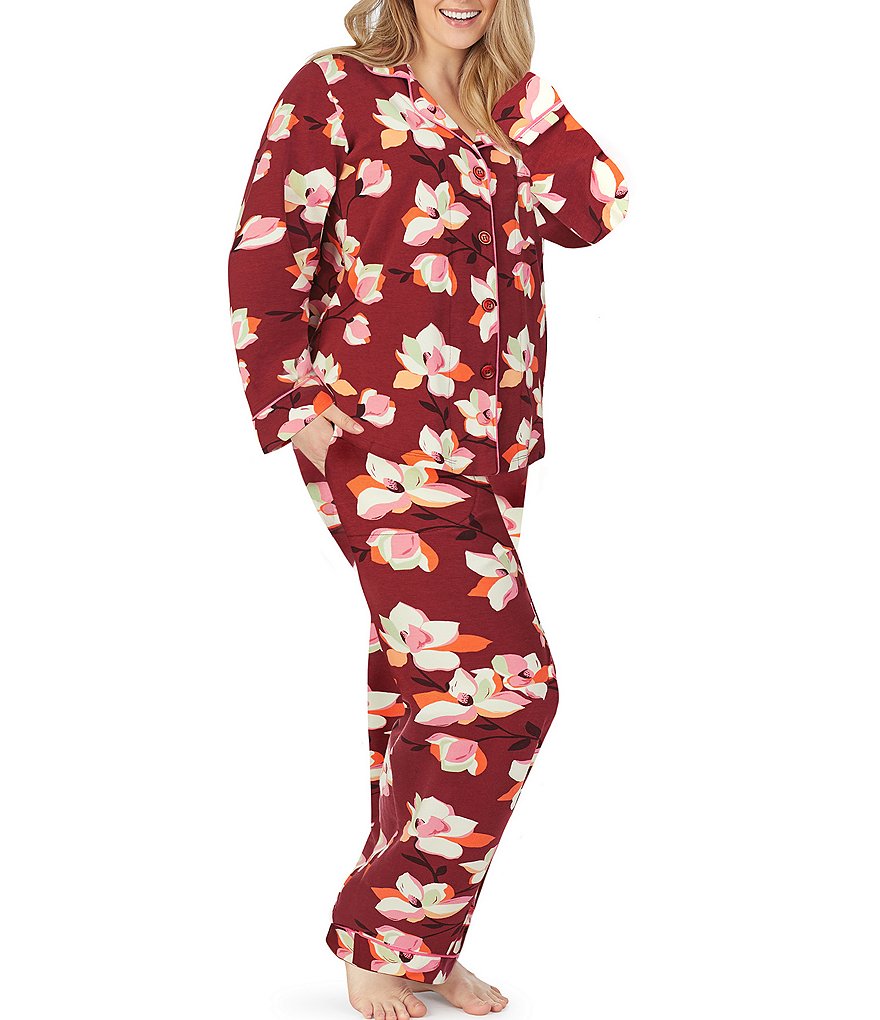 BedHead Pajamas Plus Autumn Bloom Print Knit Classic Coordinating Pajama Set