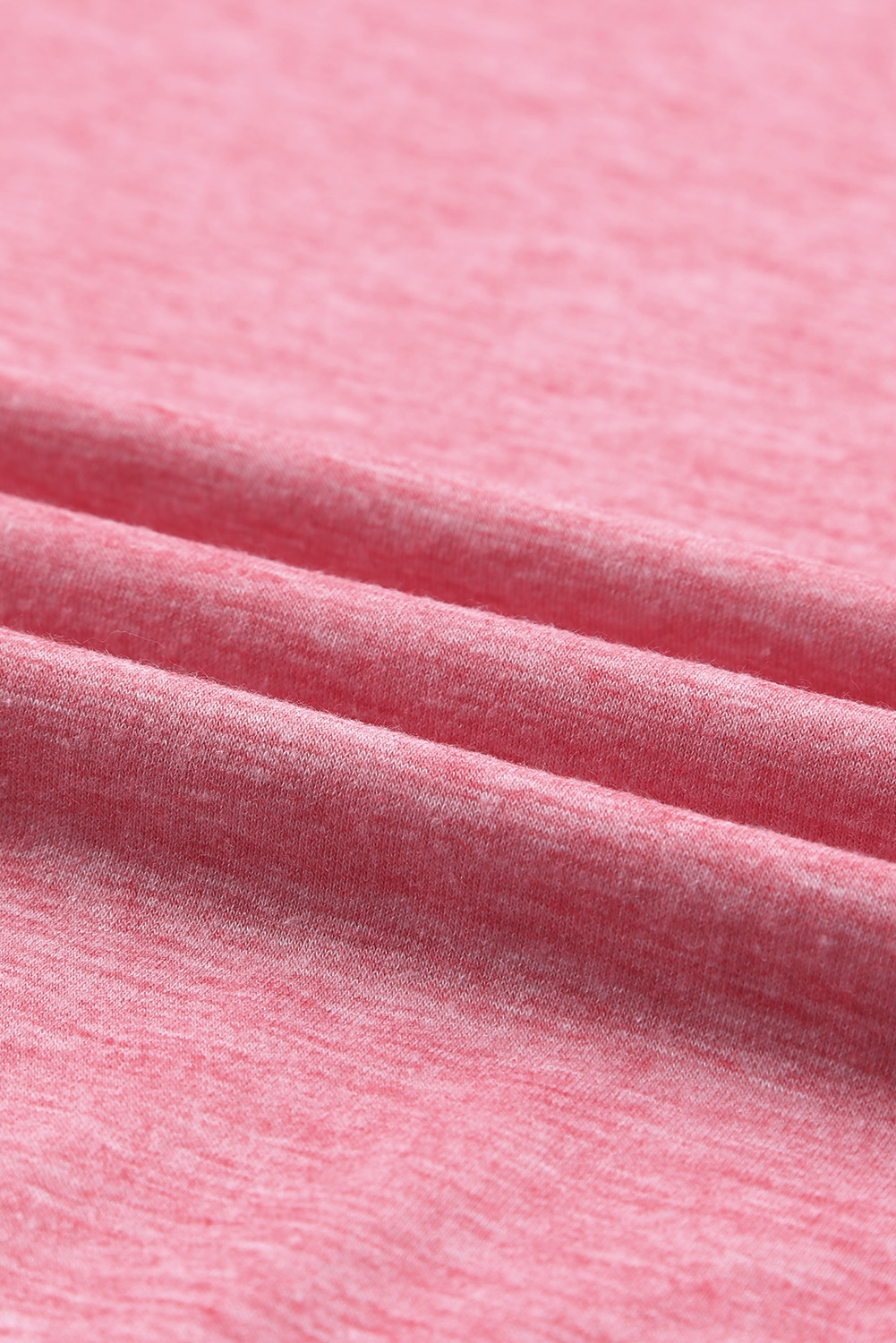 Pink Casual Solid Color Crew Neck Tank Top