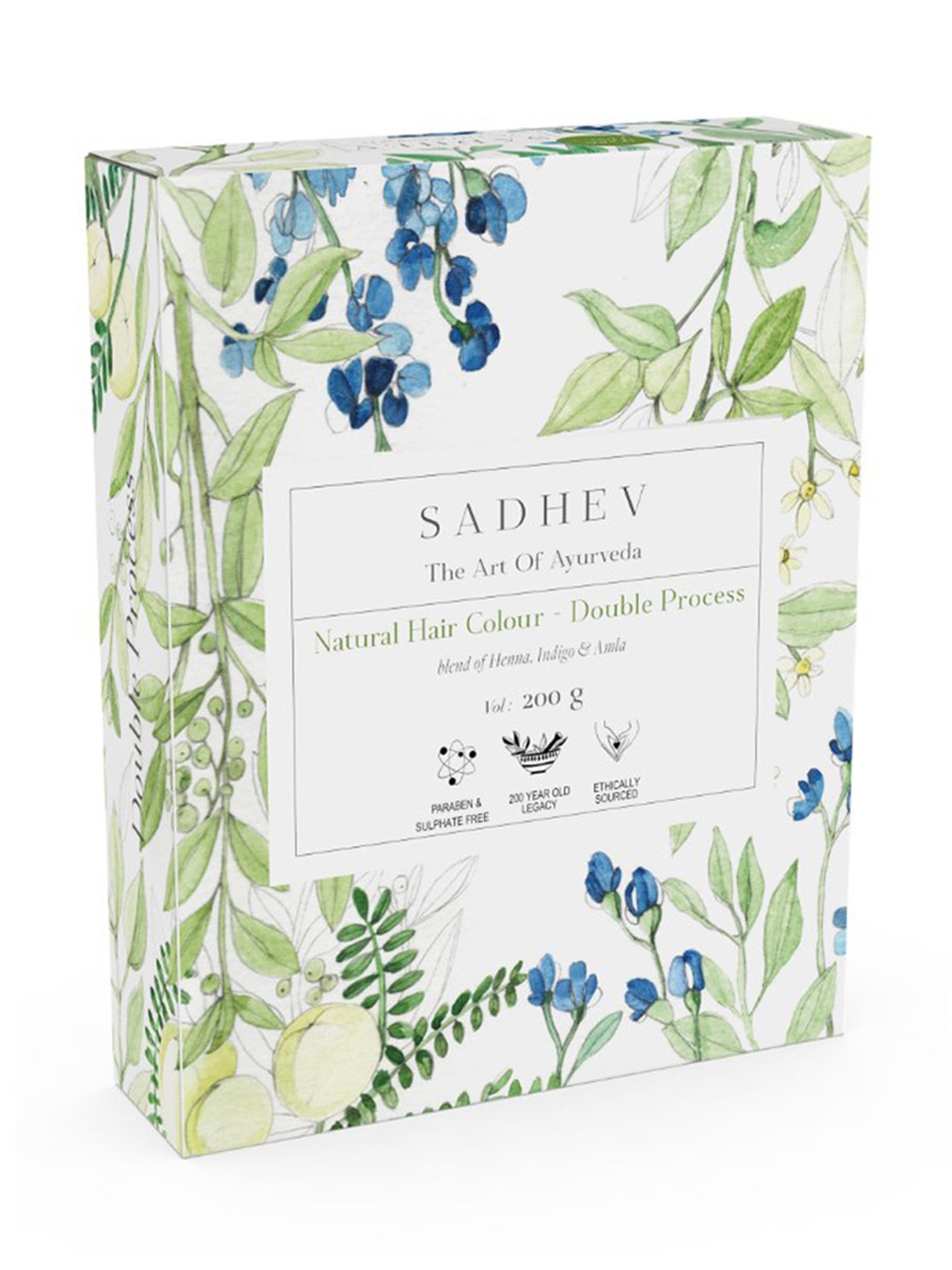 SADHEV Natural Hair Colour Double Process - 200 gm