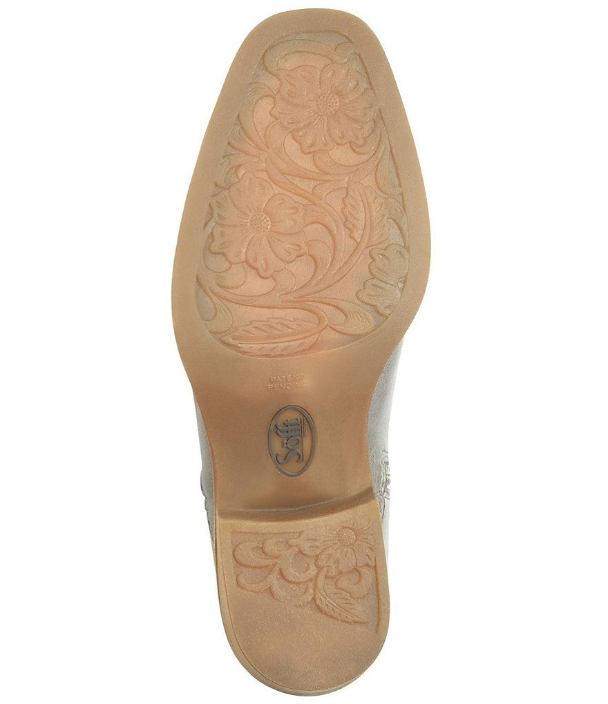 Sofft Canelli Leather Double Zipper Block Heel Booties