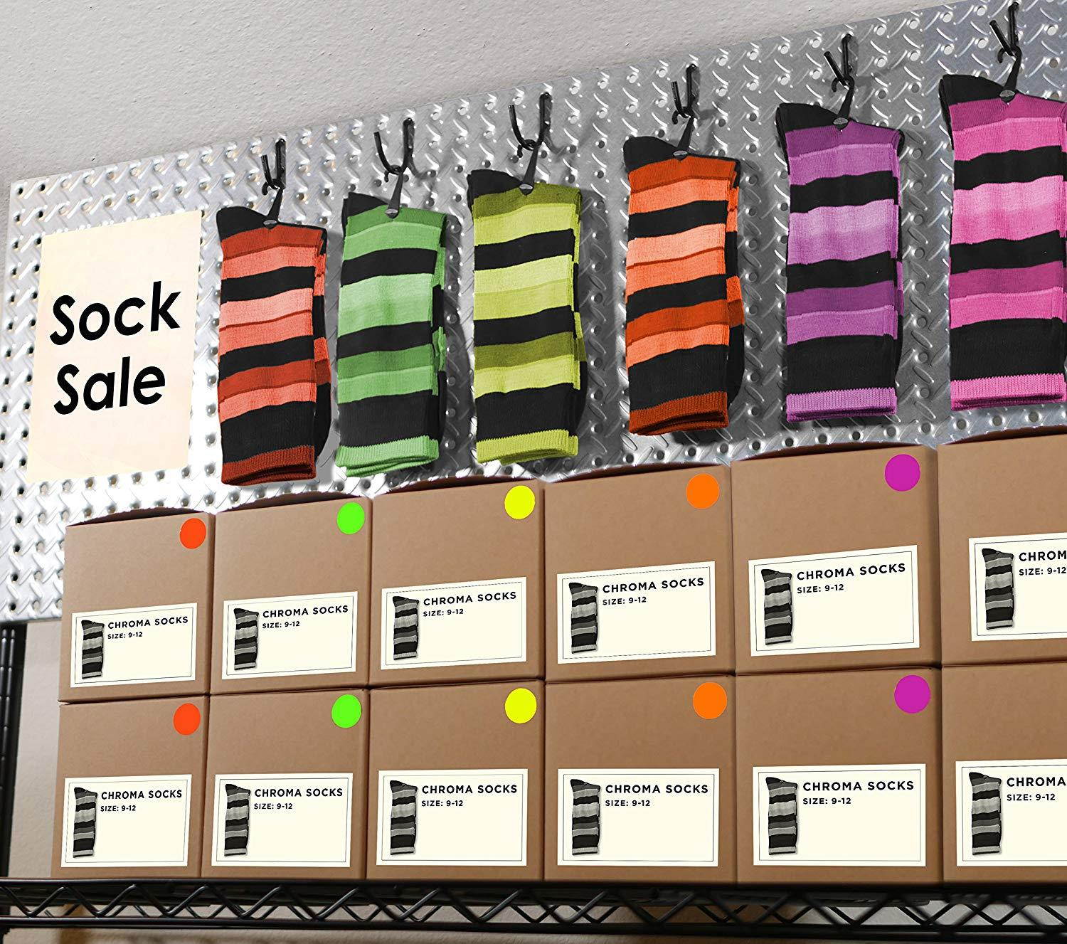 ChromaLabel 3/4 inch Color-Code Dot Labels | 1,000/Dispenser Box (Fluorescent Orange)