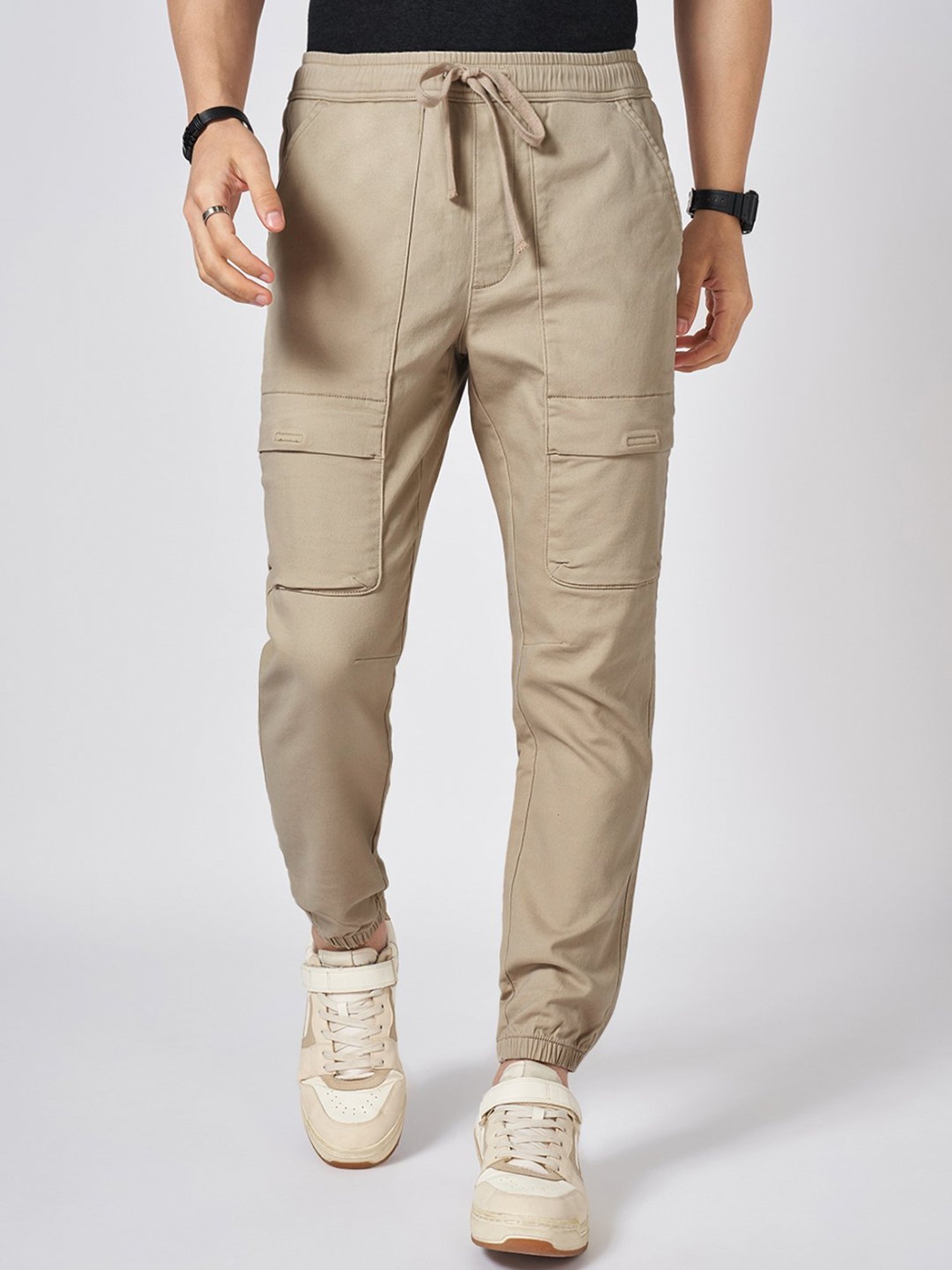 Basics Green Jogger Track Pant