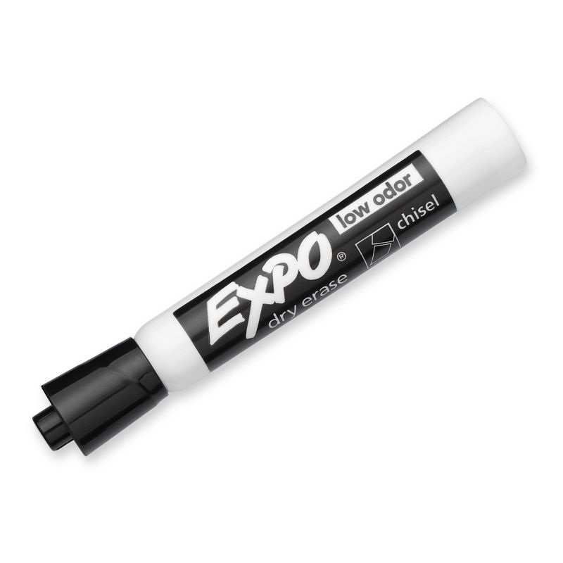 EXPO Low Odor Dry Erase Marker Chisel Tip Black 36/Box