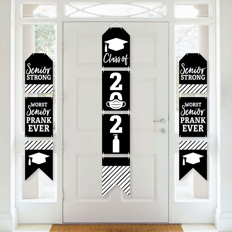 Big Dot of Happiness Senior Strong - Hanging Porch Class of 2021 Graduation Party Outdoor Decorations - Front Door Decor - 1 Piece Sign