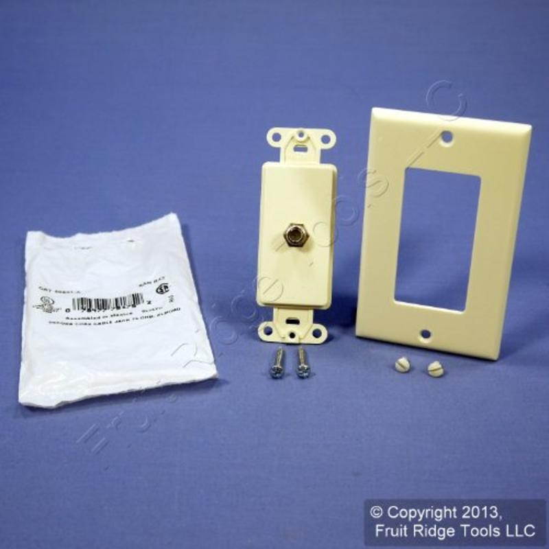 F Connector Decora Jack Almond