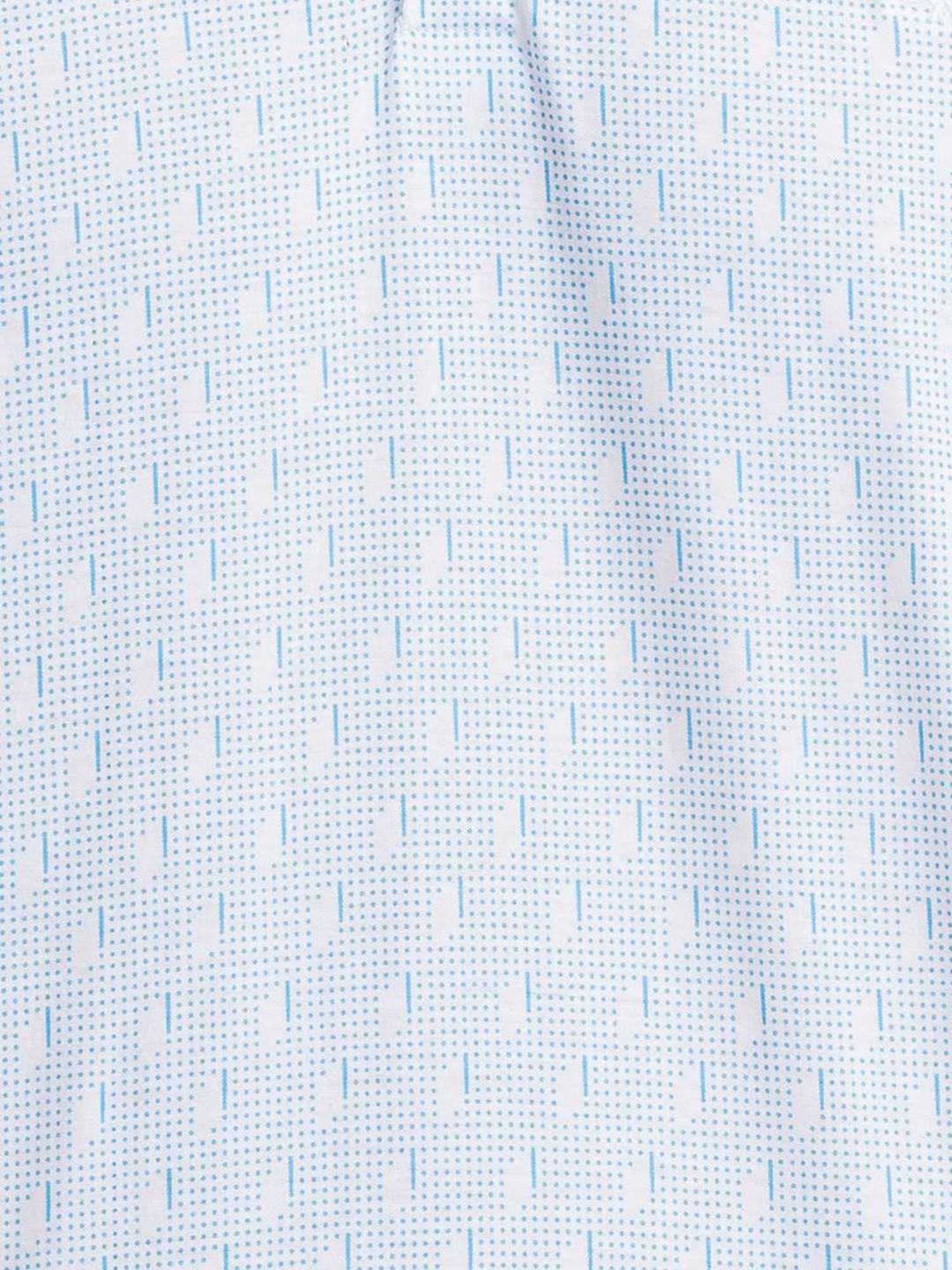 Park Avenue Blue Cotton Slim Fit Printed Polo T-Shirt