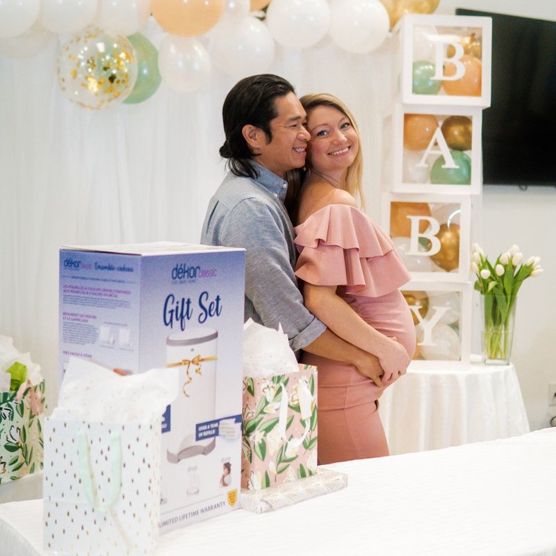 Diaper Dekor Diaper Pails Classic White Gift Set