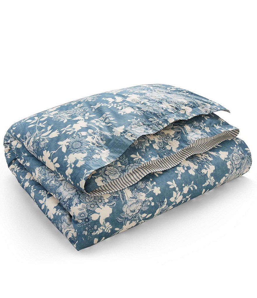 Ralph Lauren Indigo Cottage Floral Duvet Cover