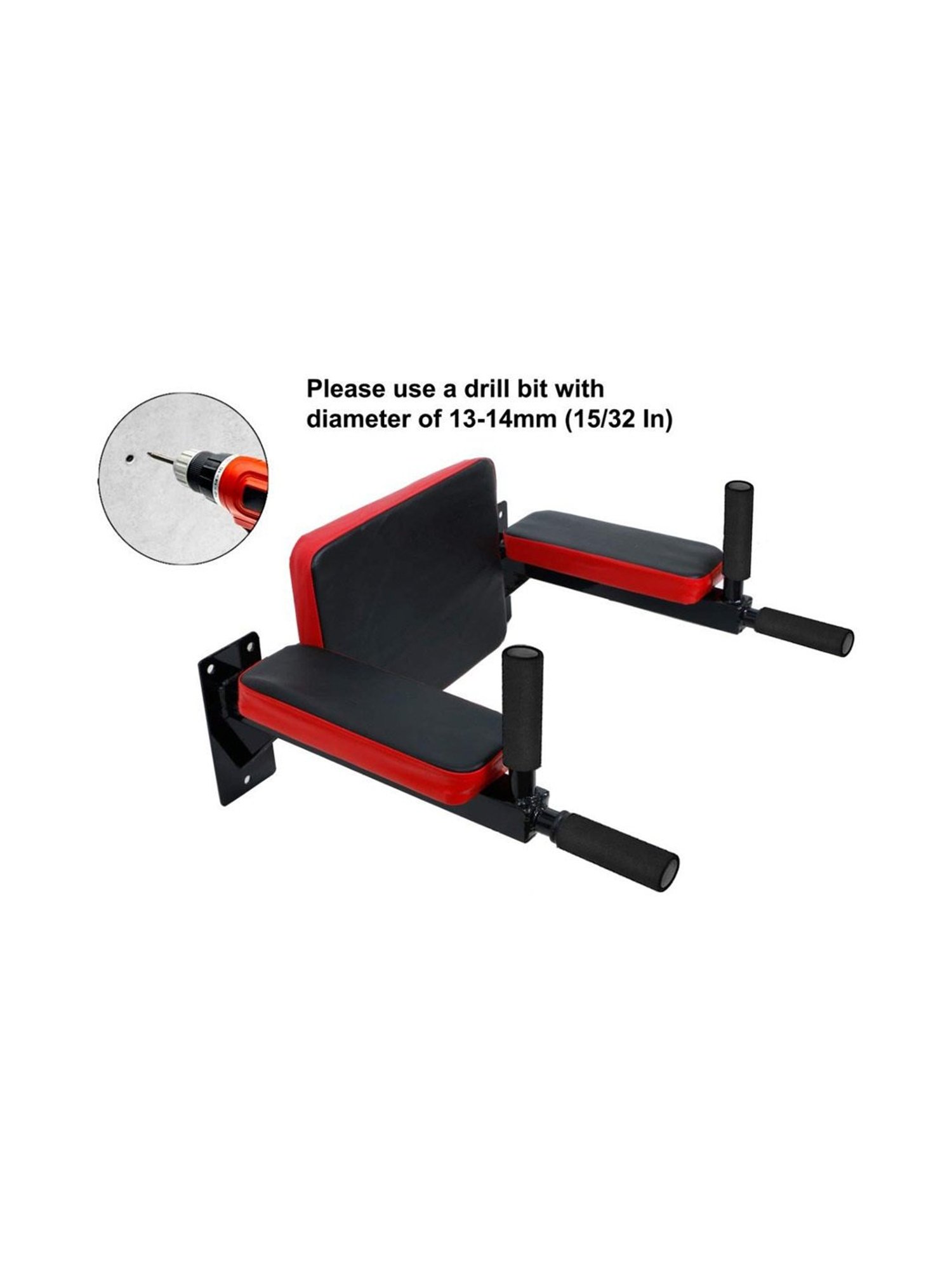 Protoner Padded Dips Bar (Black) Size - 41x20x20