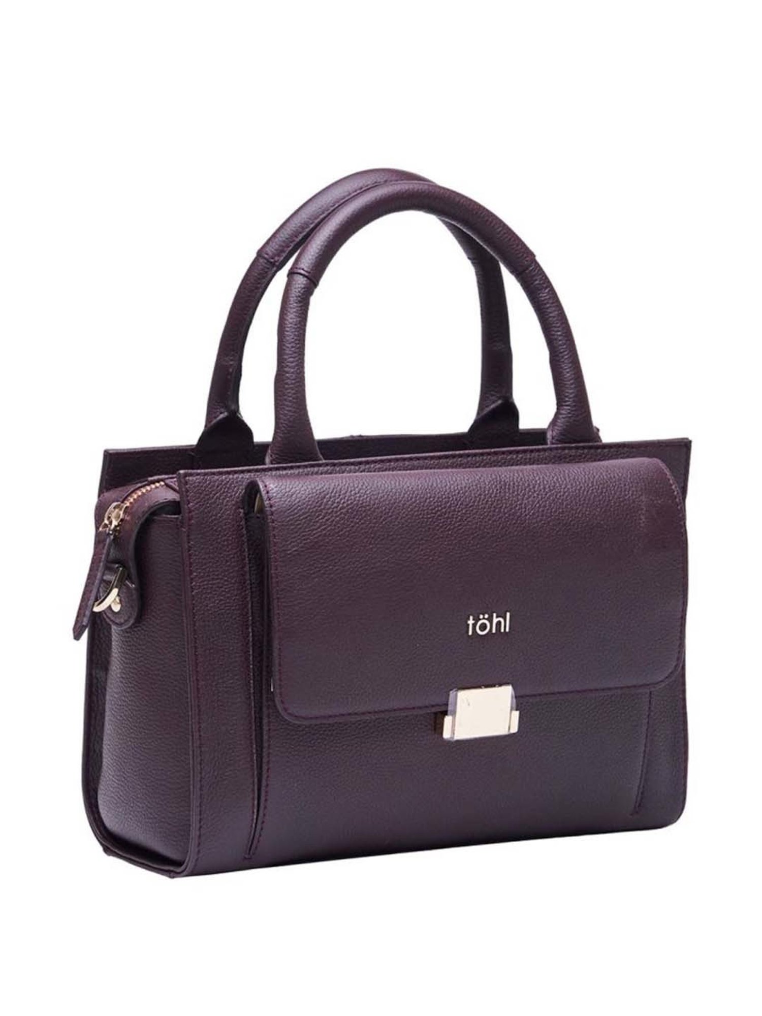 Tohl Burgundy Solid Small Handbag