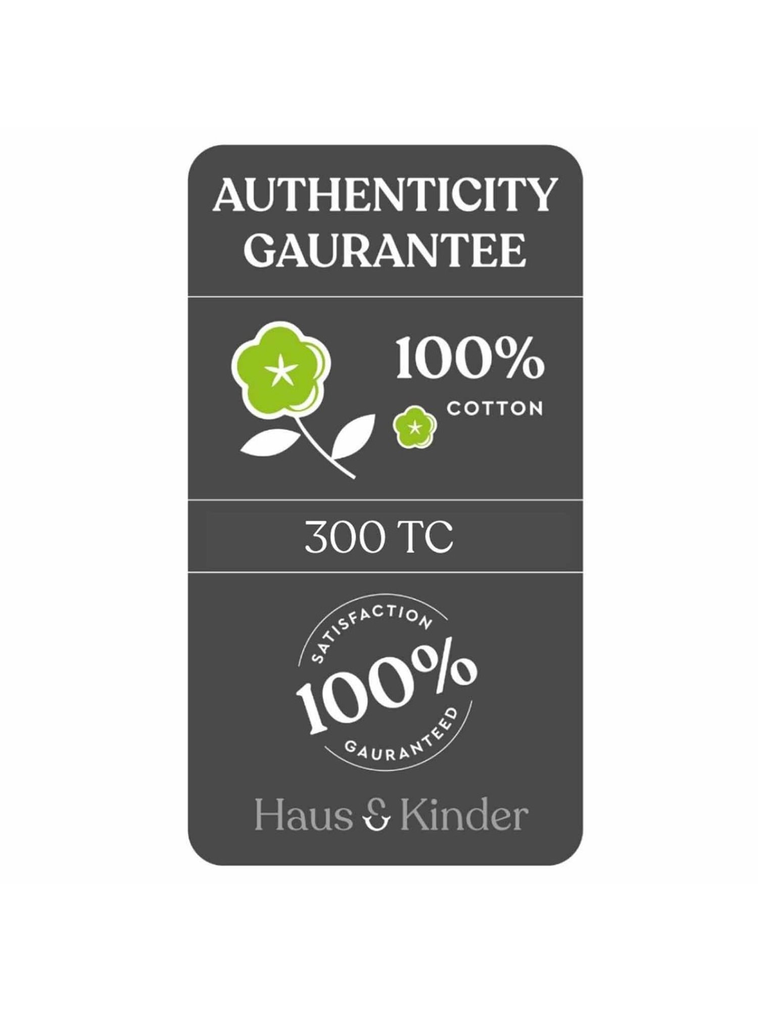 Haus & Kinder Solid Green 300 TC Cotton Bed Sheet with 1 Pillow Cover