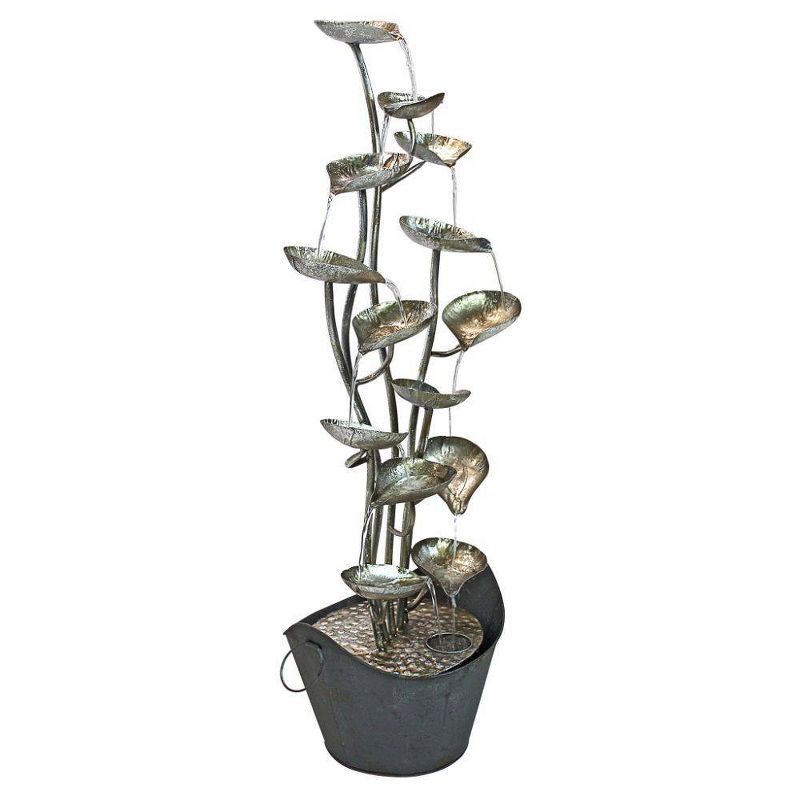 Rain Forest Leaves Cascading Metal Fountain - Acorn Hollow
