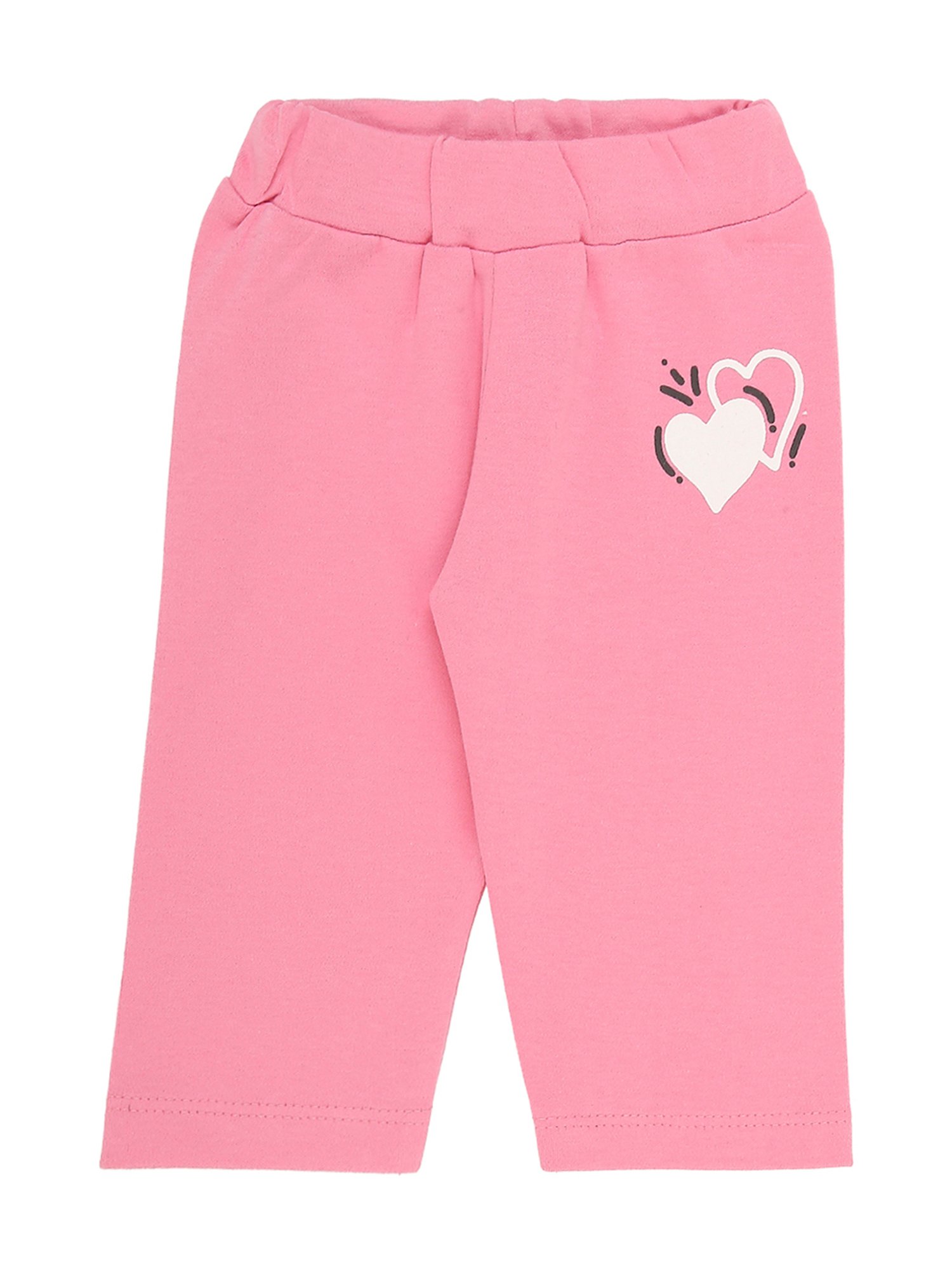 Mee Mee Girls Pink & Grey Cotton Printed Leggings (Pack of 2)