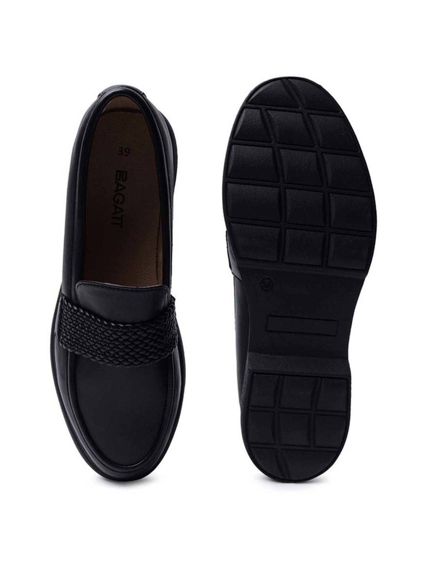 BAGATT Women's Genelle Black Casual Loafers