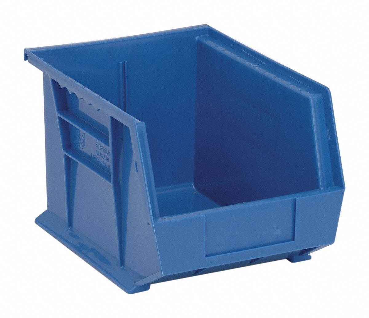 Quantum Storage Systems Hang and Stack Bin Blue  Polypropylene  QUS239BL