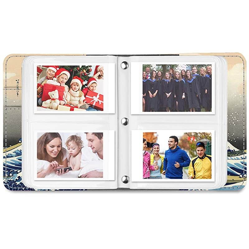 Mini Photo Album for 3-Inch Film - 104 Pockets Album for Fujifilm Instax Mini 11/Mini 9/Mini Link Printer/Mini LiPlay, Canon Ivy CLIQ, Polaroid, Kodak Instant Print Camera, Rose Gold