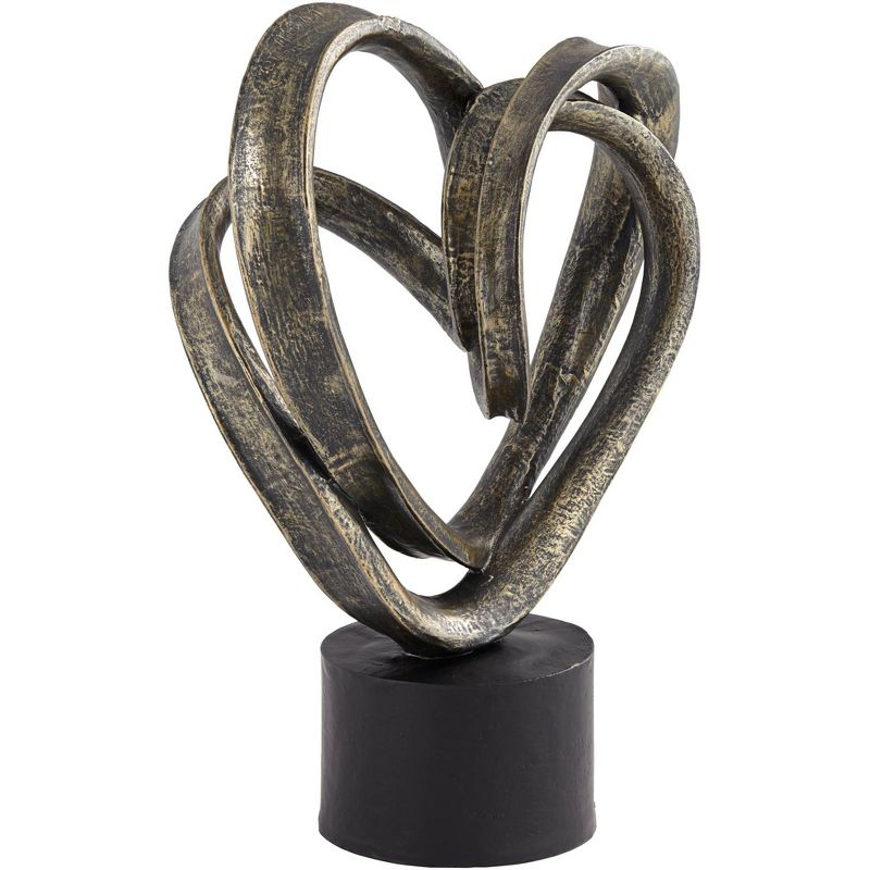 Kensington Hill Looping Heart 16 1/2" High Antique Bronze Sculpture