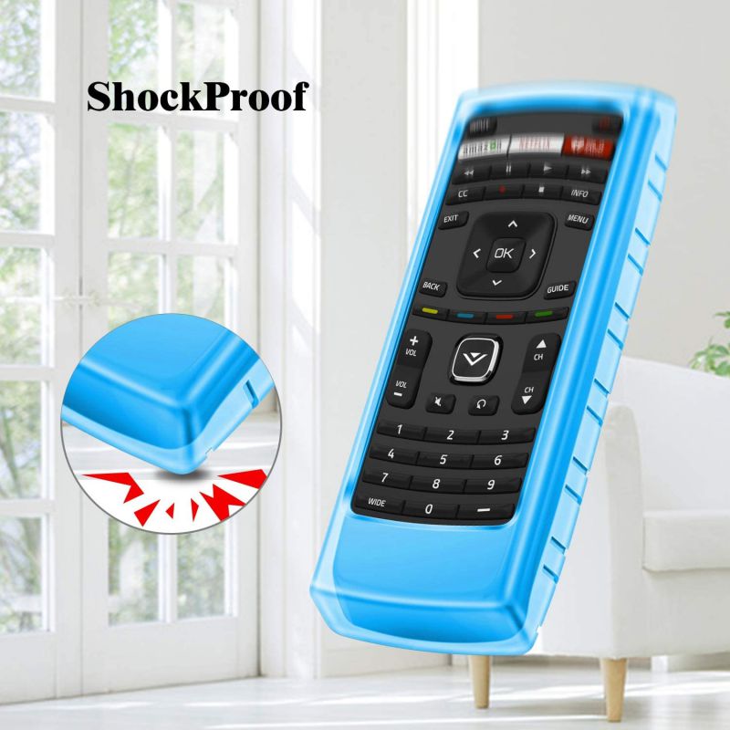 Fintie Remote Case for Vizio XRT112 / XRV4TV Smart TV Remote Controller, CaseBot (Honey Comb) Lightweight Anti-Slip Shockproof Silicone Cover for Vizio XRT112 / XRV4TV Remote, Sky Blue Glow