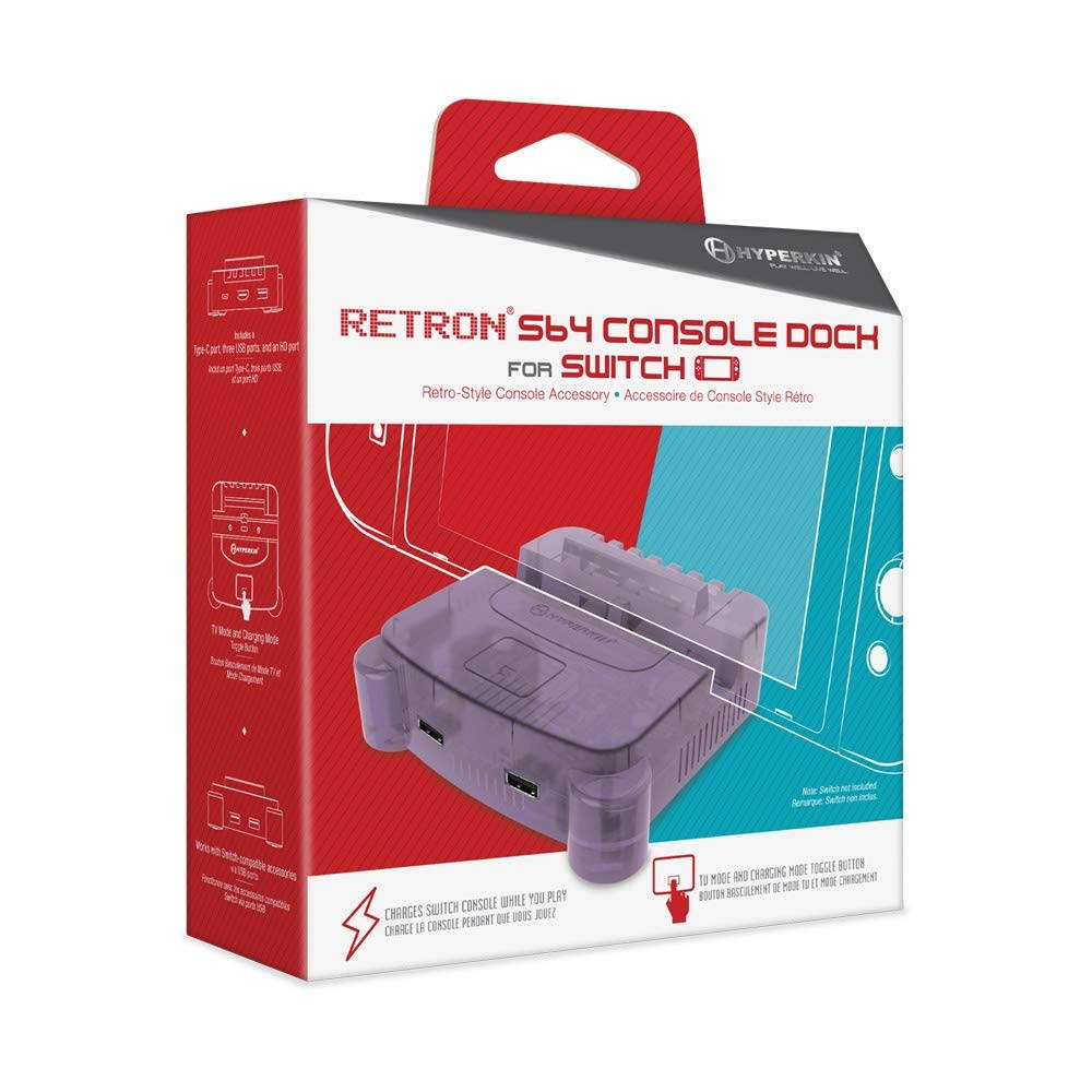 Hyperkin RetroN S64 Console Dock for Nintendo Switch (Purple)