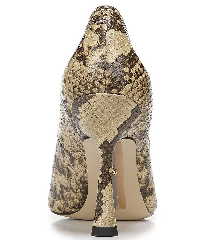 Deltan Tessa Croc-Embossed T-Strap Block Heel Pumps