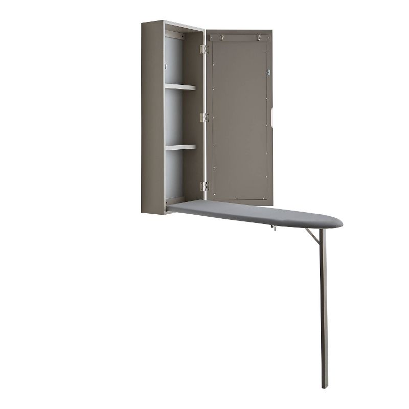 Wren Wall Mount Ironing Center Gray - Aiden Lane