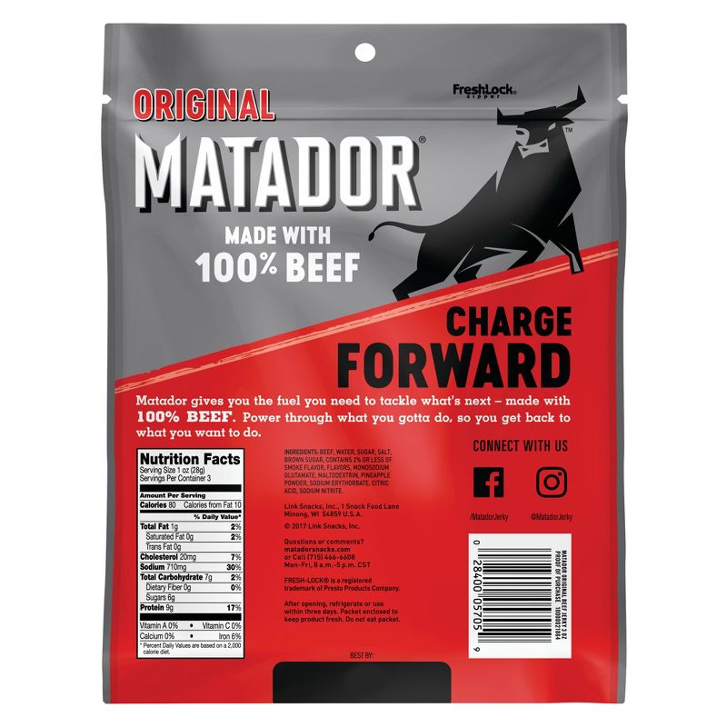 Matador Slow Cooked & Smoked Original Beef Jerky - 3oz