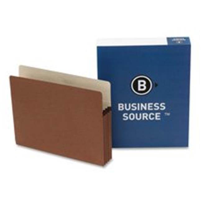 Business Source File Pockets 5-1/4" Exp. Letter 50/CT Redrope 65792CT