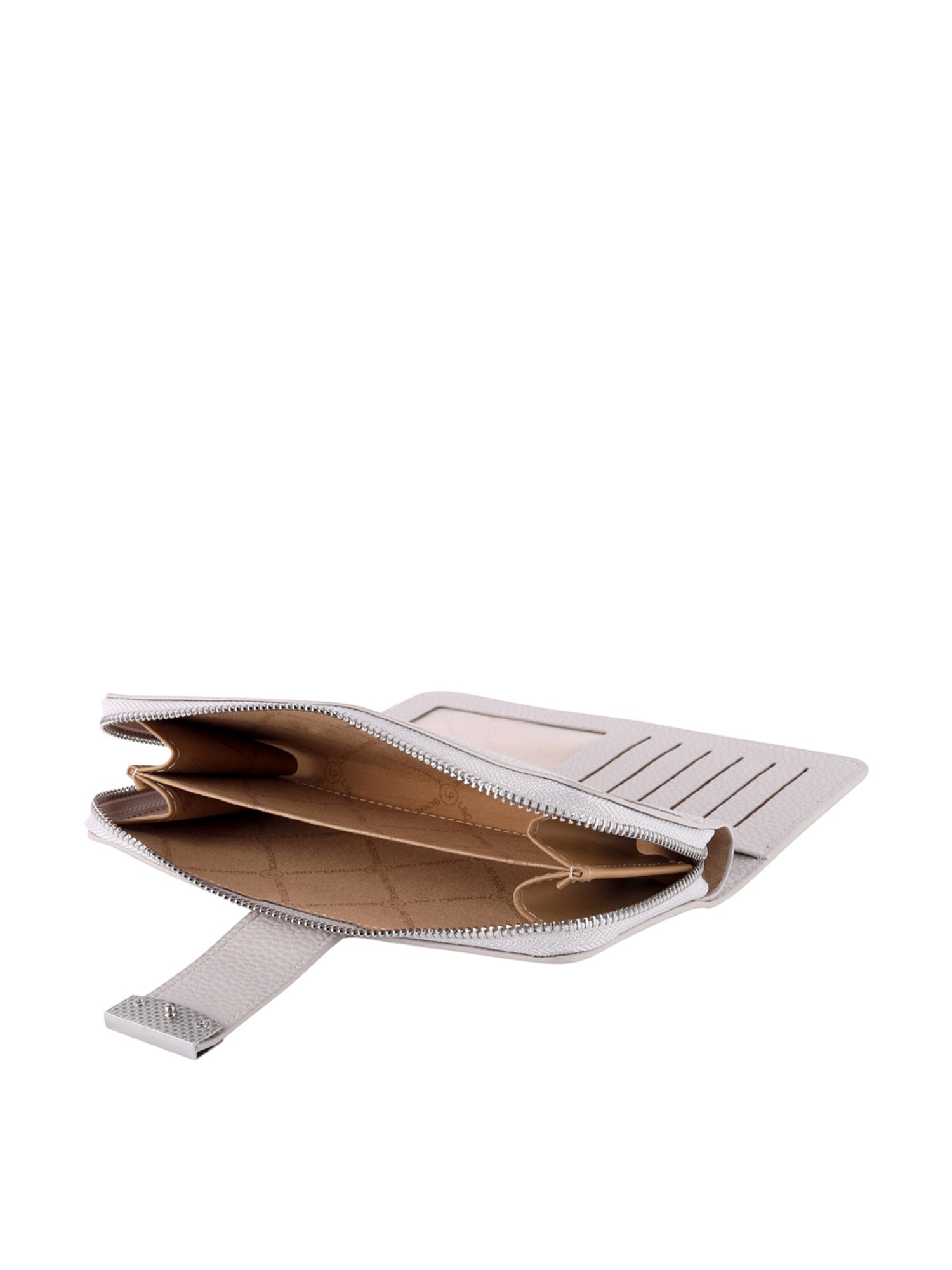 Lino Perros Grey Solid Bi-Fold Wallet for Women