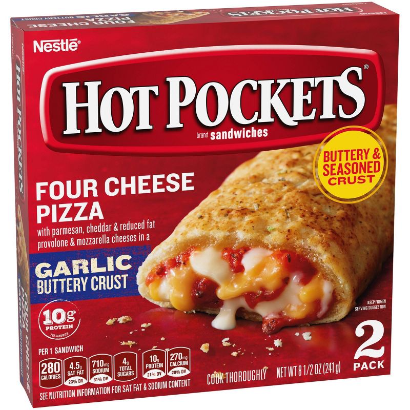 Hot Pockets Garlic Buttery Crust Frozen Four Cheese Pizza - 8.5oz/2ct