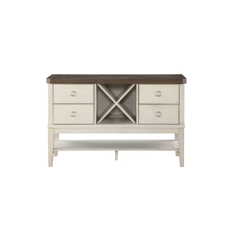 Kayley Server Antique White/Dark Oak - Acme Furniture