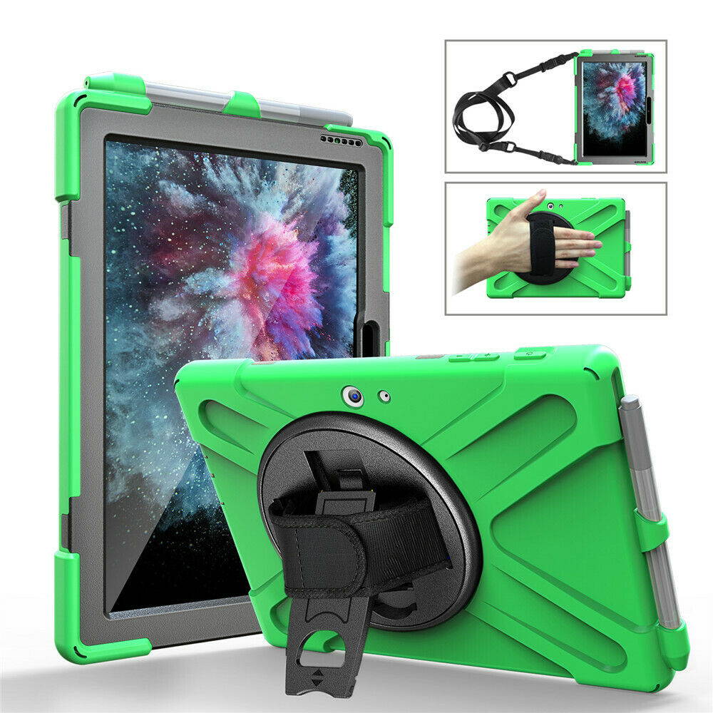 Werleo Surface Pro 6 Case Surface Pro Case 2017 Heavy Duty Full-Body Rugged Protective Case Cover with Kickstand Hand Strap for Microsoft Surface Pro 6 2018 / Surface Pro 5 2017 / Surface Pro 4 2015