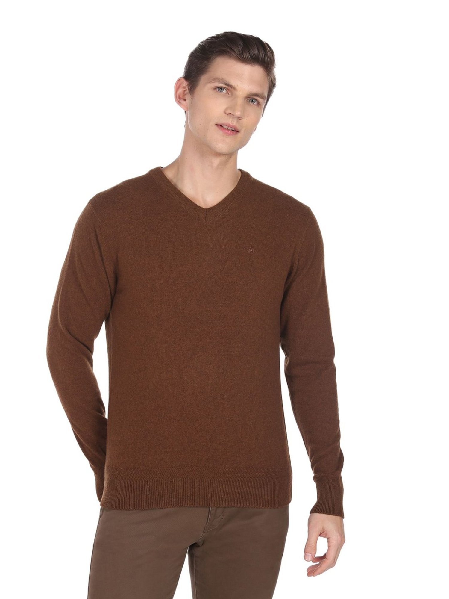 Arrow Sport Brown Regular Fit Sweater