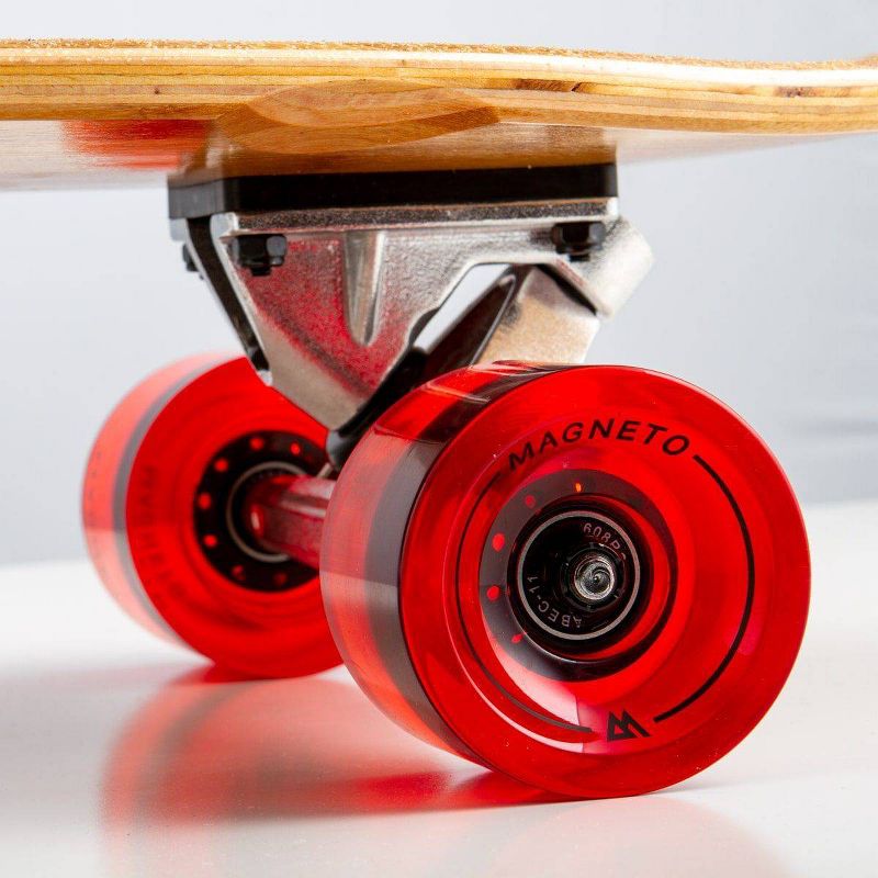 Magneto Boards 44" Kicktail Cruiser Skateboard - Red
