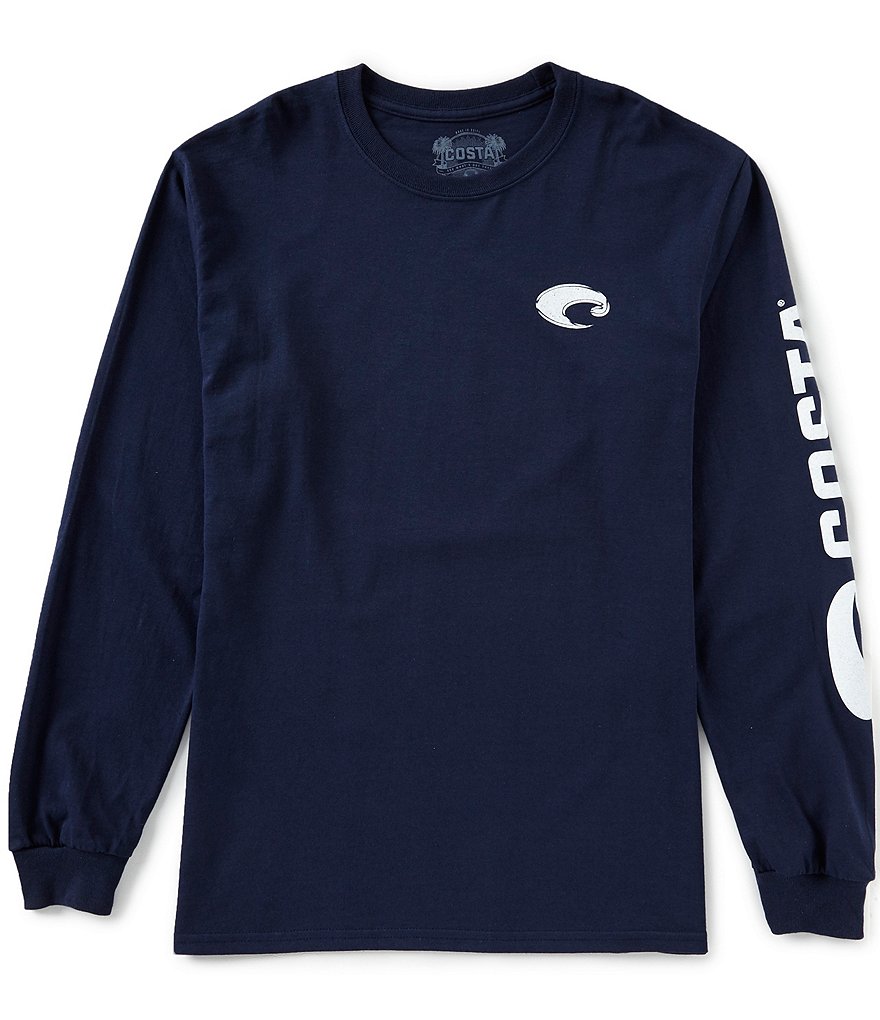 Costa Chrome Long-Sleeve Crew Neck Tee
