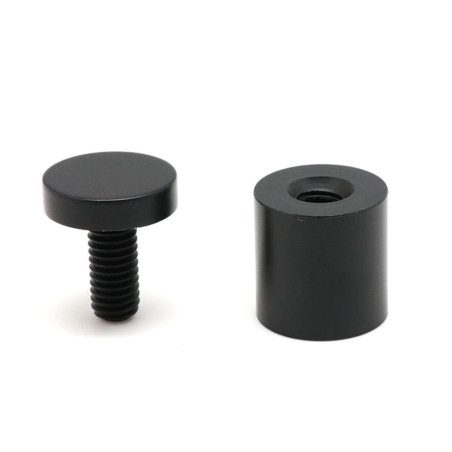 Malleable,Sign Standoff 1"x 1",Black Aluminum, for Acrylic,Glass,PVC,Glass Panel,Wood,Pack of 4