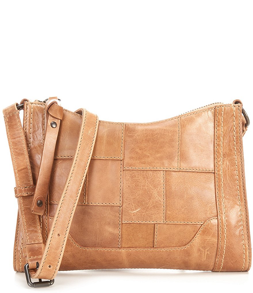 Frye Melissa Patchwork Leather Top Zip Crossbody Bag